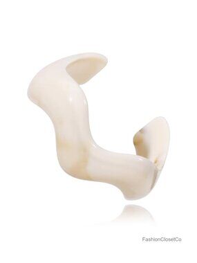 Oversized Acrylic Bangle - Bold Open Cuff Statement Bracelet for Edgy Style